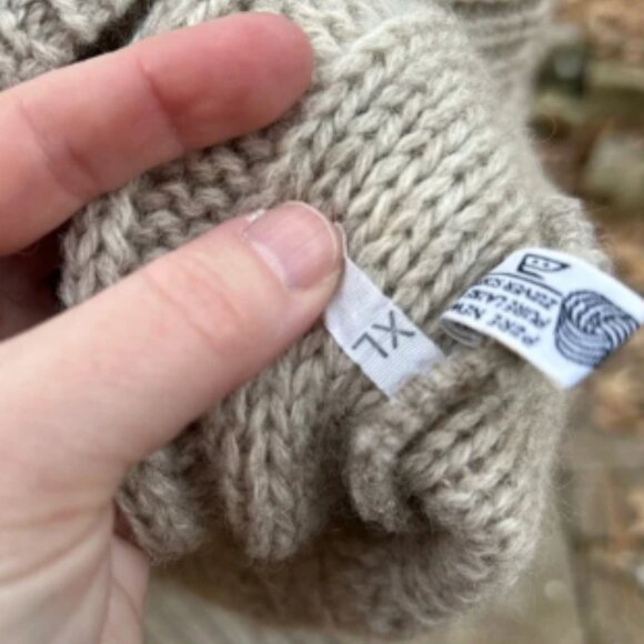 Vintage wool Men's Cream Sweater xl - Picture 4 of 7